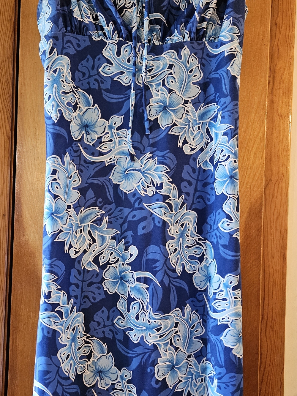 Blue Floral Halter Sundress